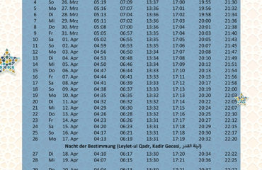 Bielefeld Imsakiye Ramadankalender Ramadan Nrw